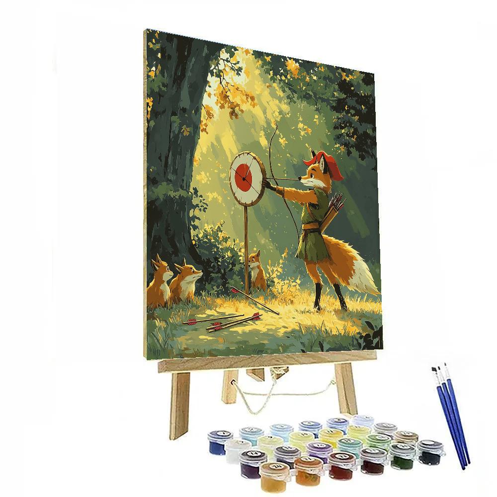Robin Hood Forest Archery Challenge Disney Inspired DIY paint by numbers