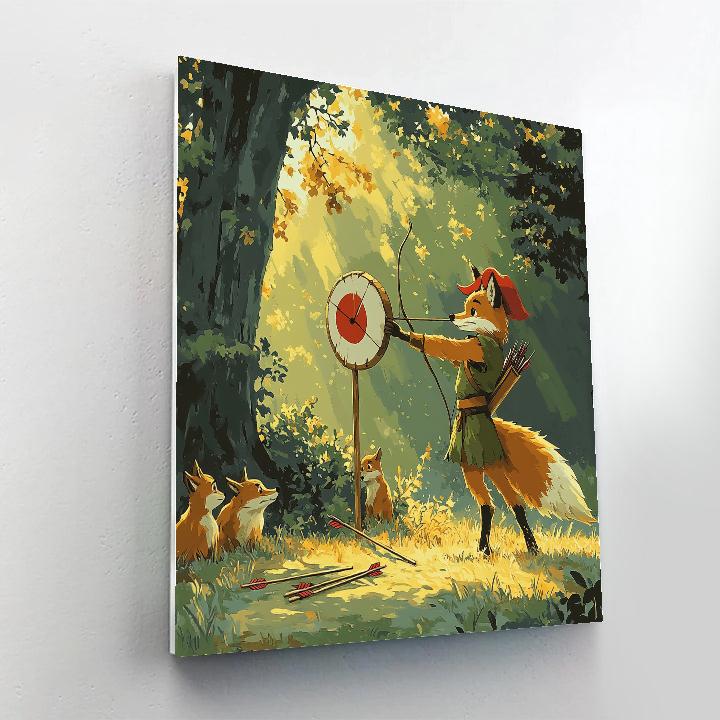 Robin Hood Forest Archery Challenge Disney Inspired DIY paint by numbers