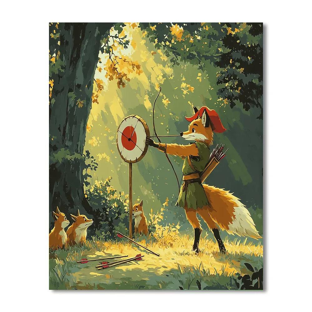 Robin Hood Forest Archery Challenge Disney Inspired DIY paint by numbers