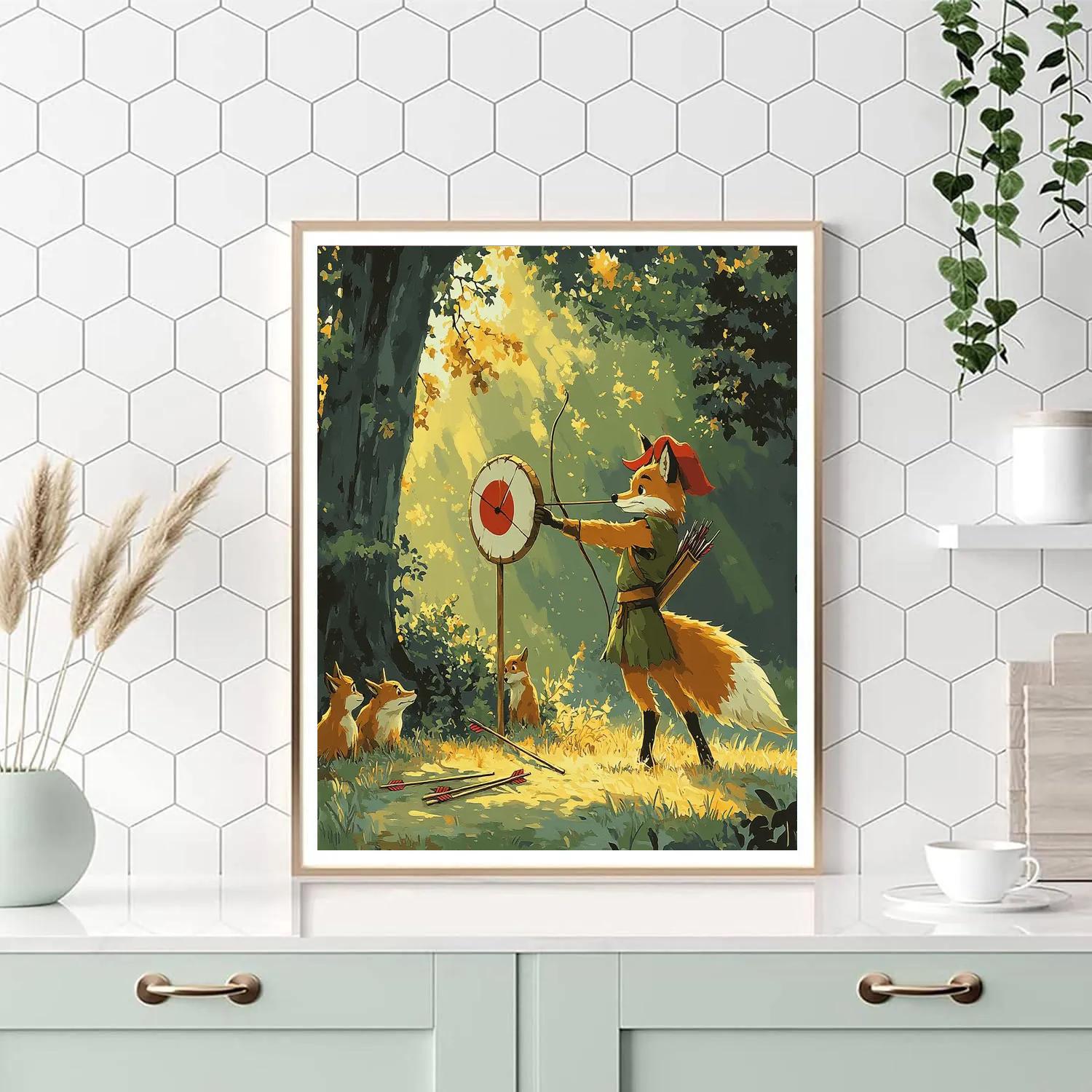 Robin Hood Forest Archery Challenge Disney Inspired DIY paint by numbers