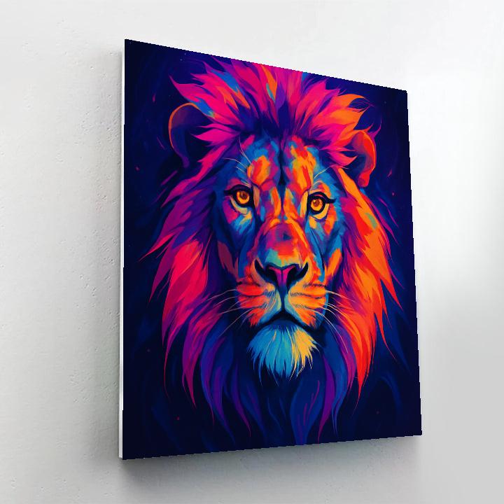 Cosmic Roar Lion Portrait Number painting
