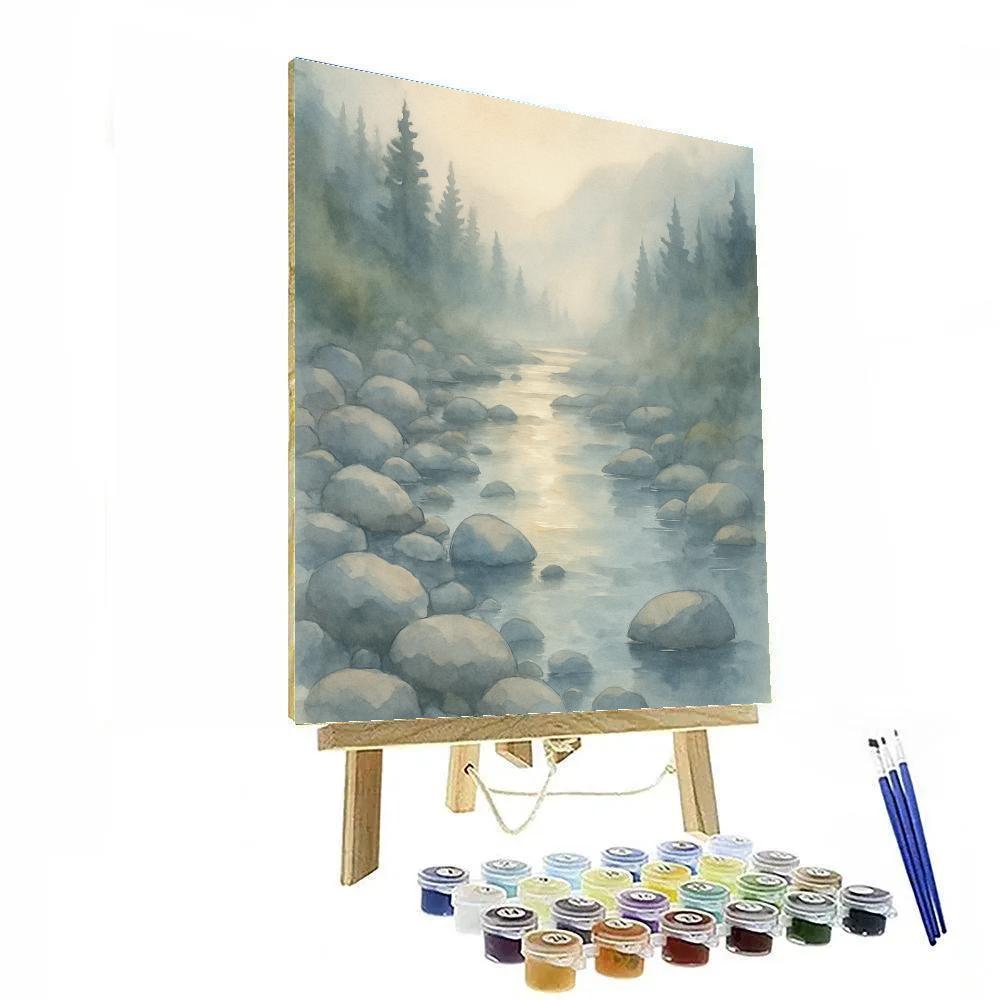 Silver Creek At Daybreak paint by color