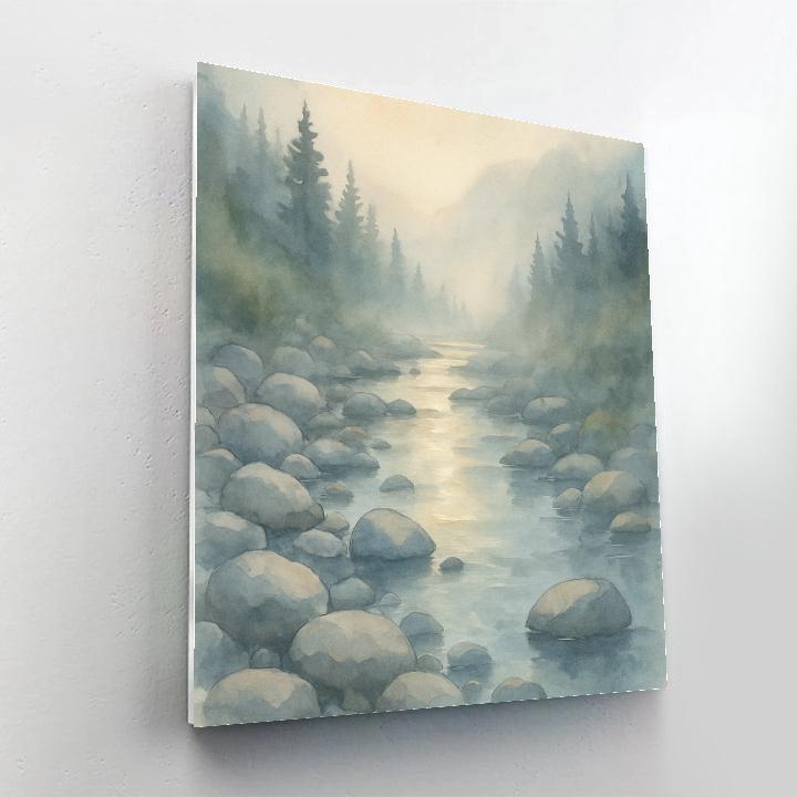Silver Creek At Daybreak paint by color