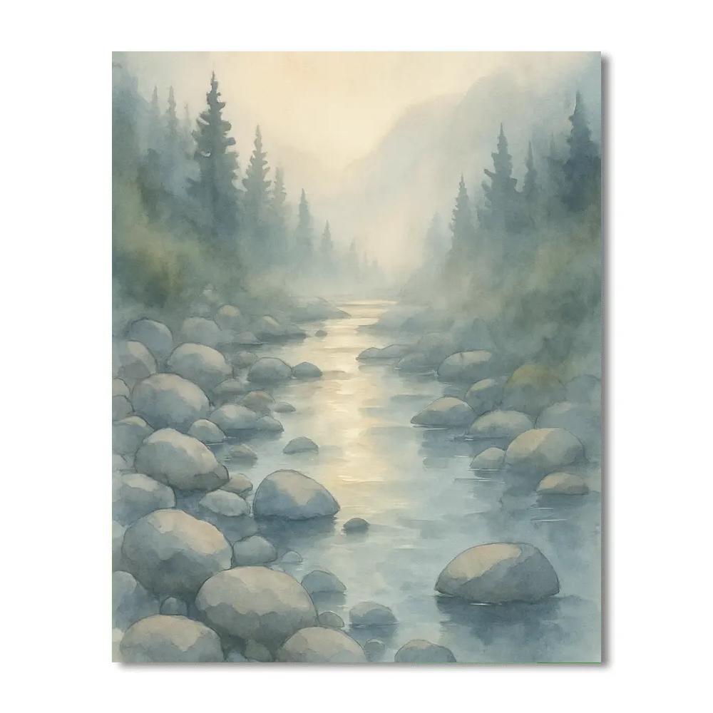Silver Creek At Daybreak paint by color