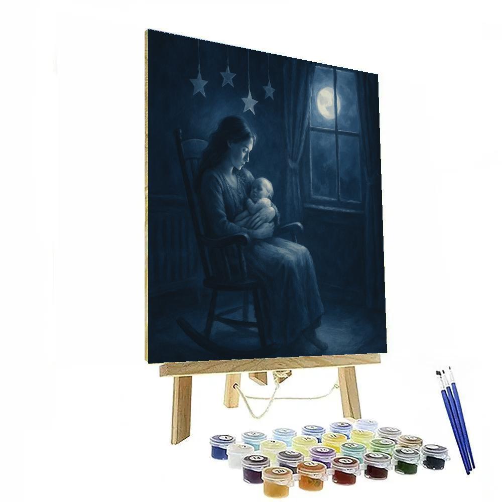Midnight Nursery Star Wishes paint by number