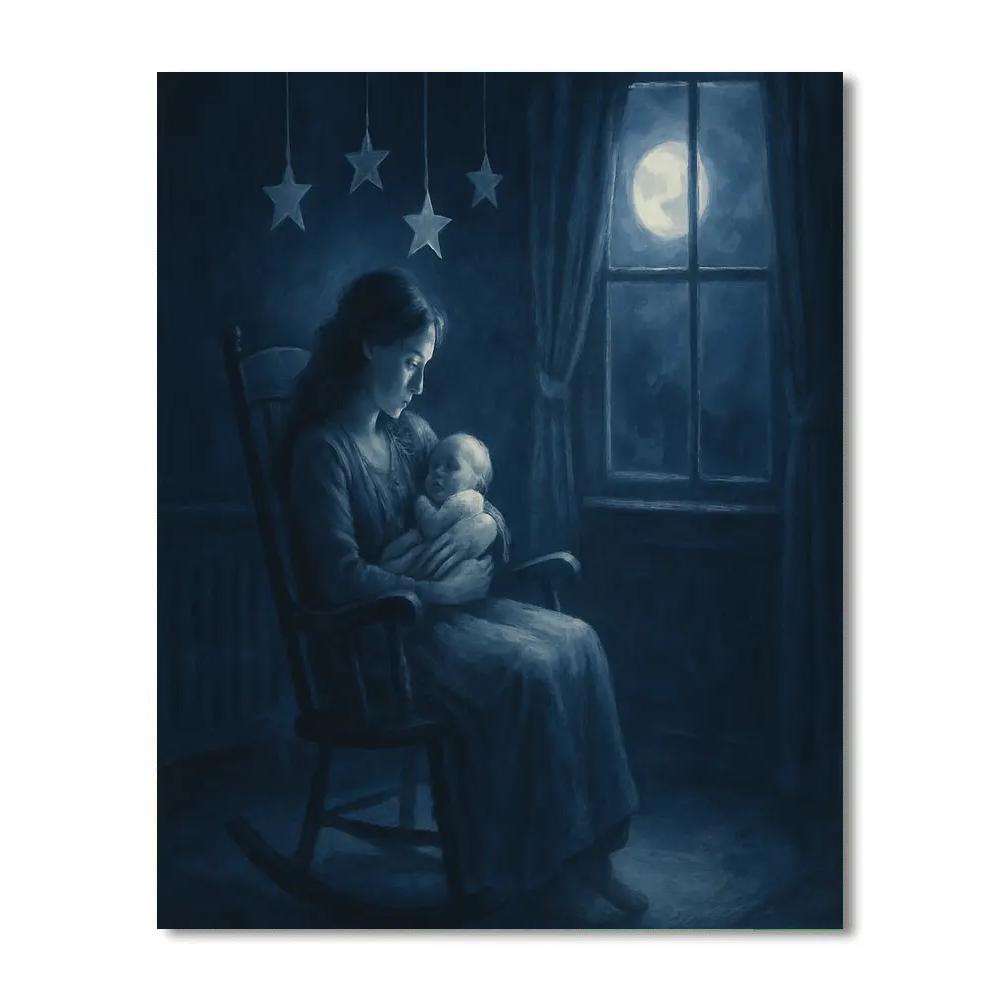 Midnight Nursery Star Wishes paint by number
