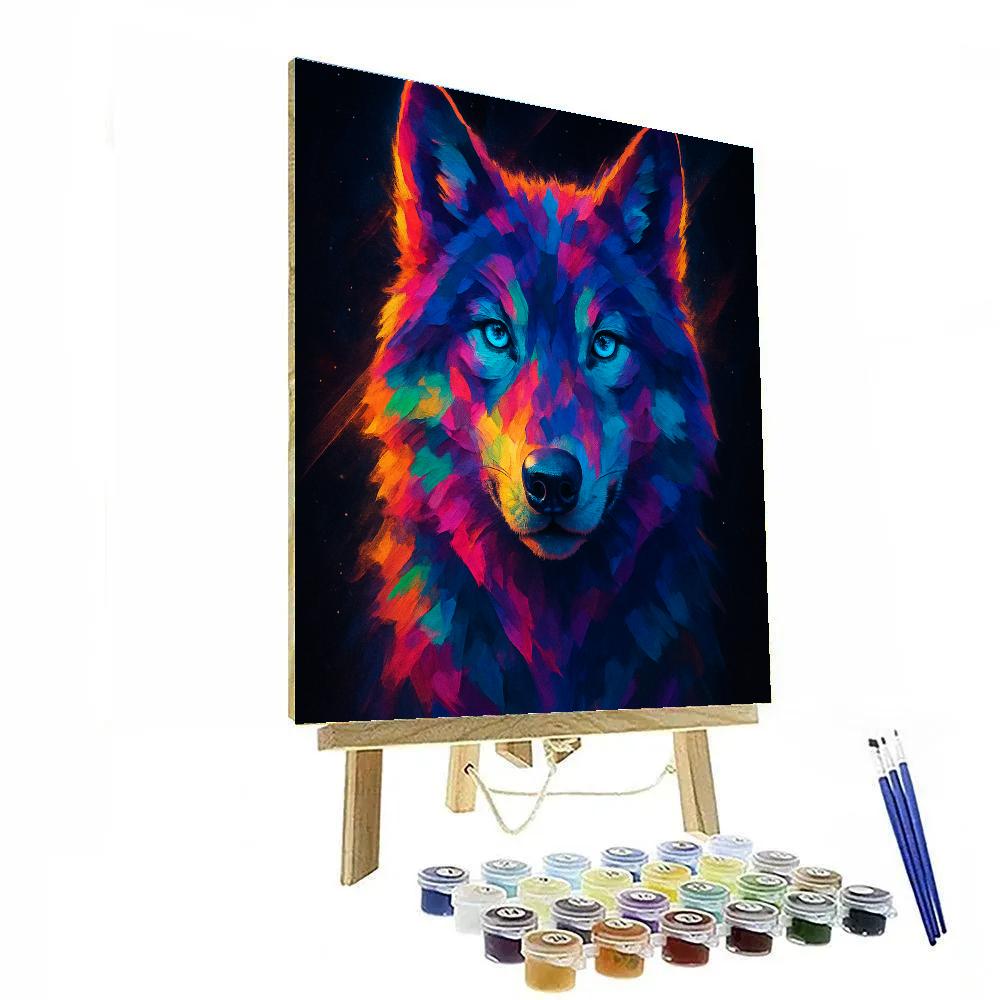 Nebula Gaze Wolf paint by color