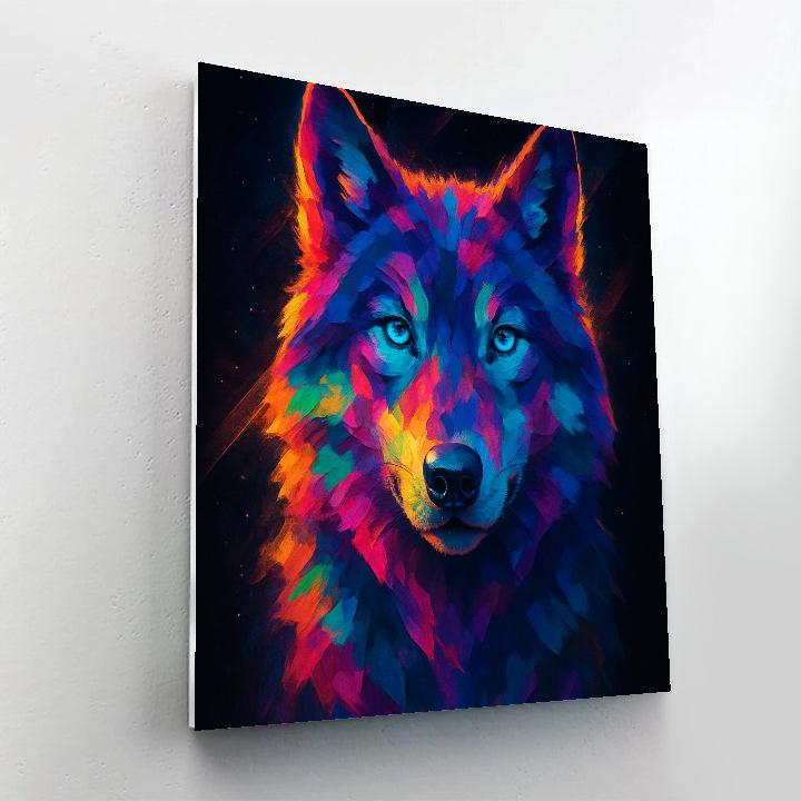 Nebula Gaze Wolf paint by color