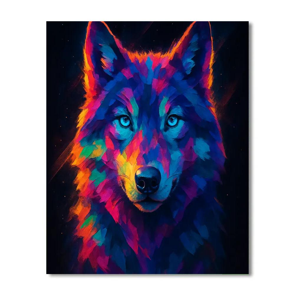 Nebula Gaze Wolf paint by color