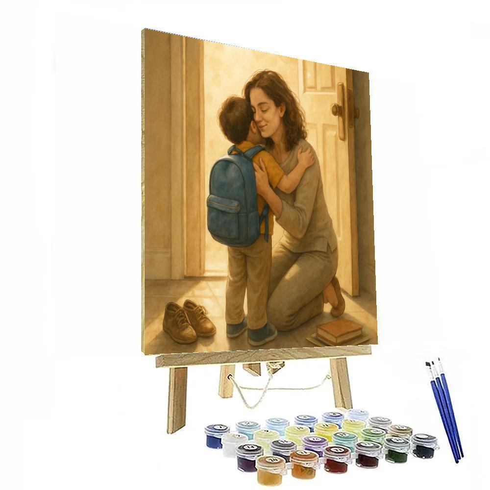 First Day Of School Doorway Goodbye DIY paint by numbers