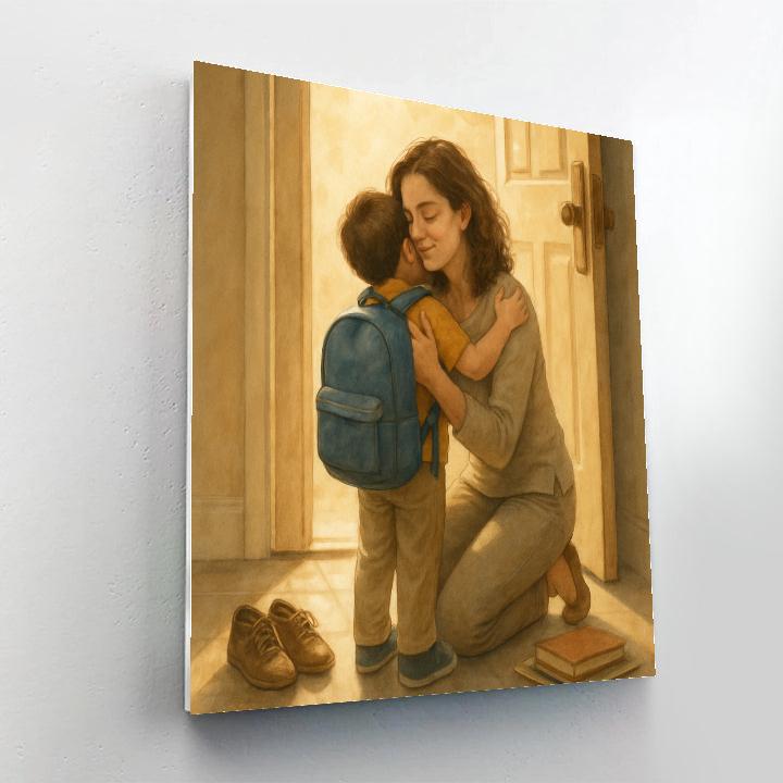 First Day Of School Doorway Goodbye DIY paint by numbers