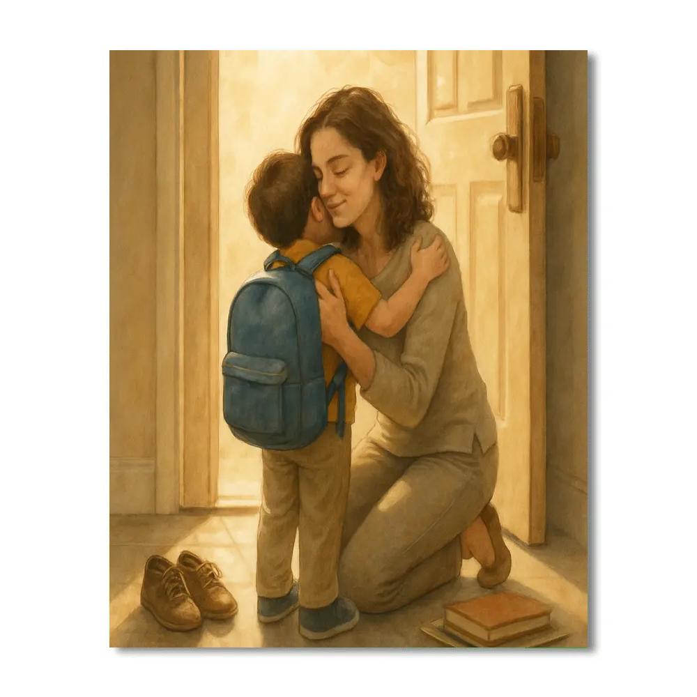 First Day Of School Doorway Goodbye DIY paint by numbers