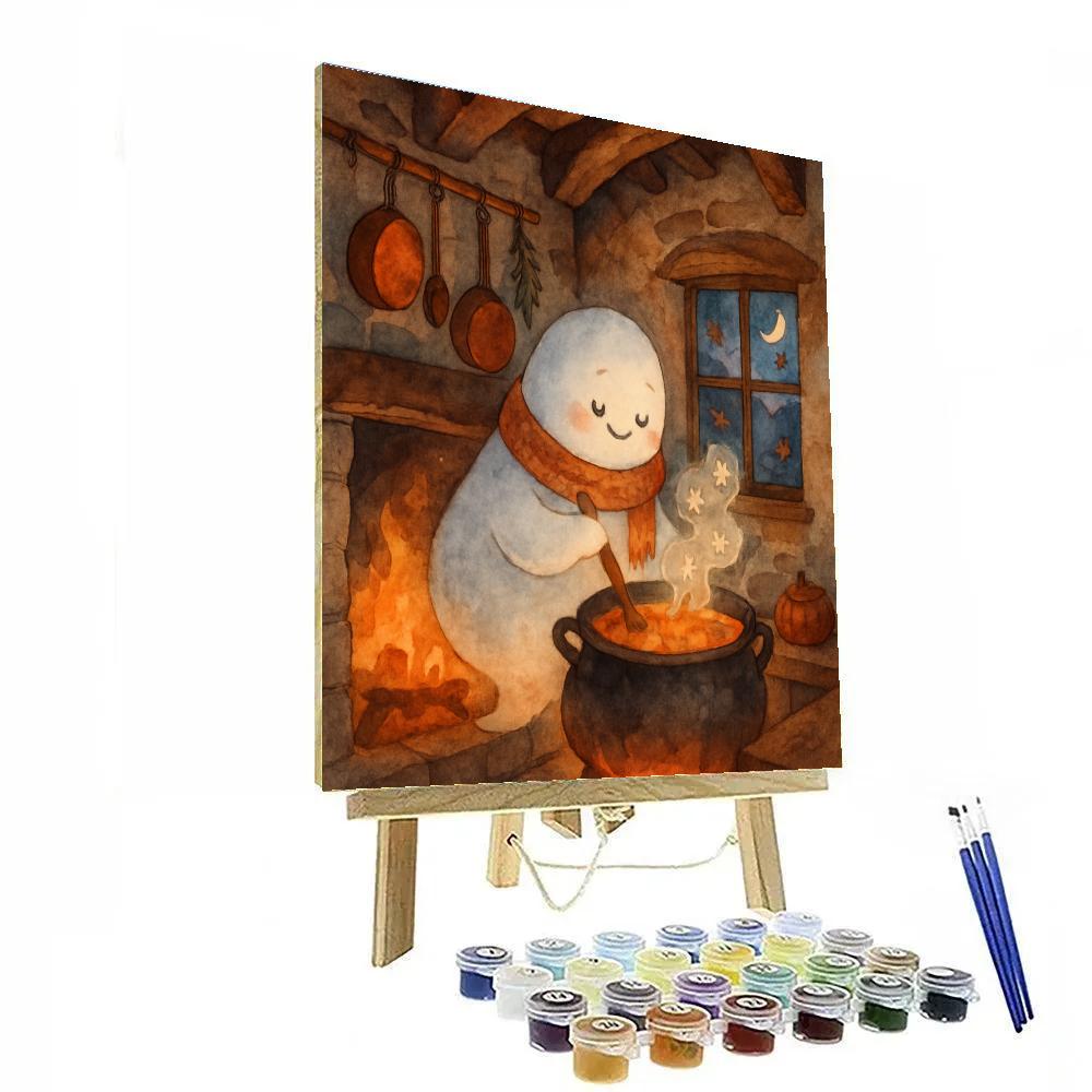 Ghost Baking Night At The Autumn Cottage Paint by numbers kits