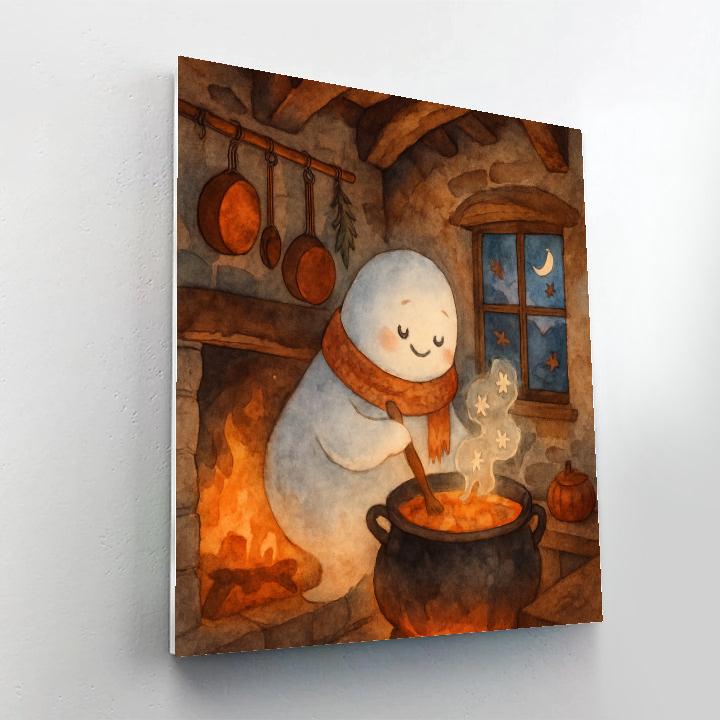 Ghost Baking Night At The Autumn Cottage Paint by numbers kits