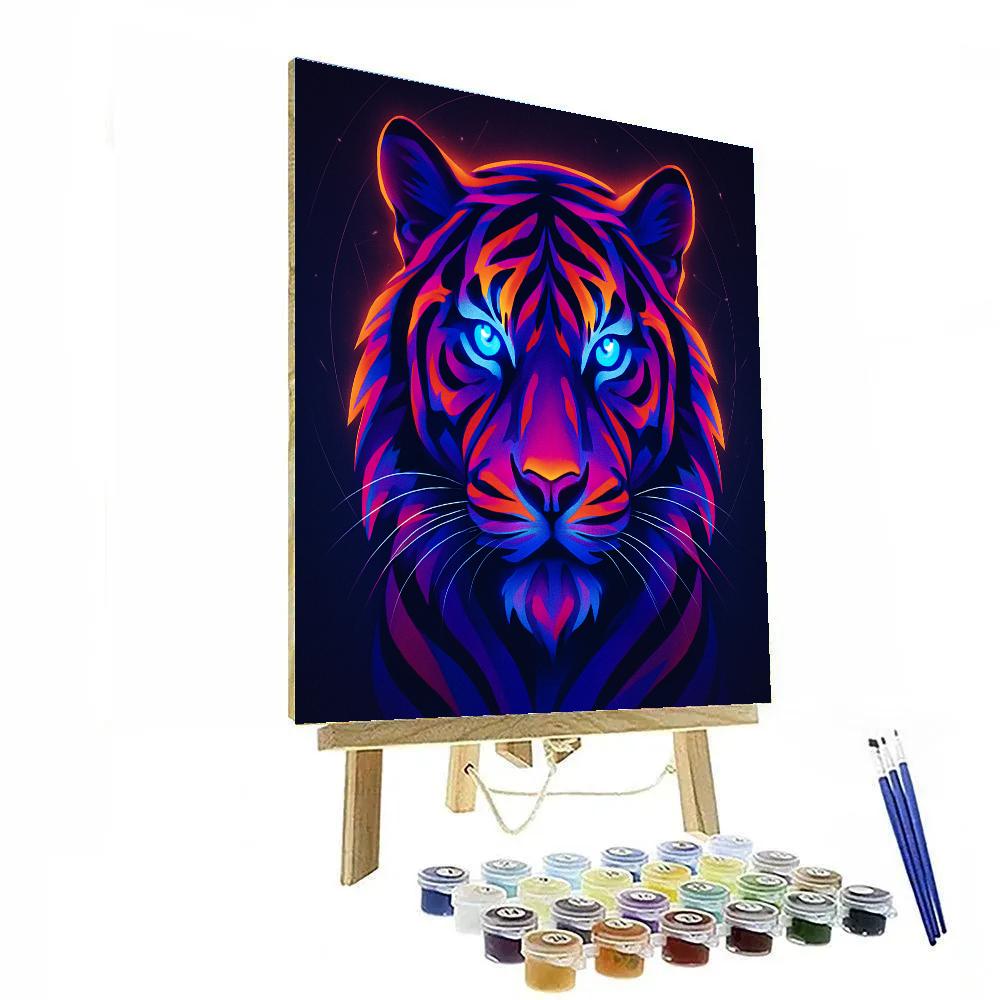 Stellar Stripes Tiger Paint by numbers kits