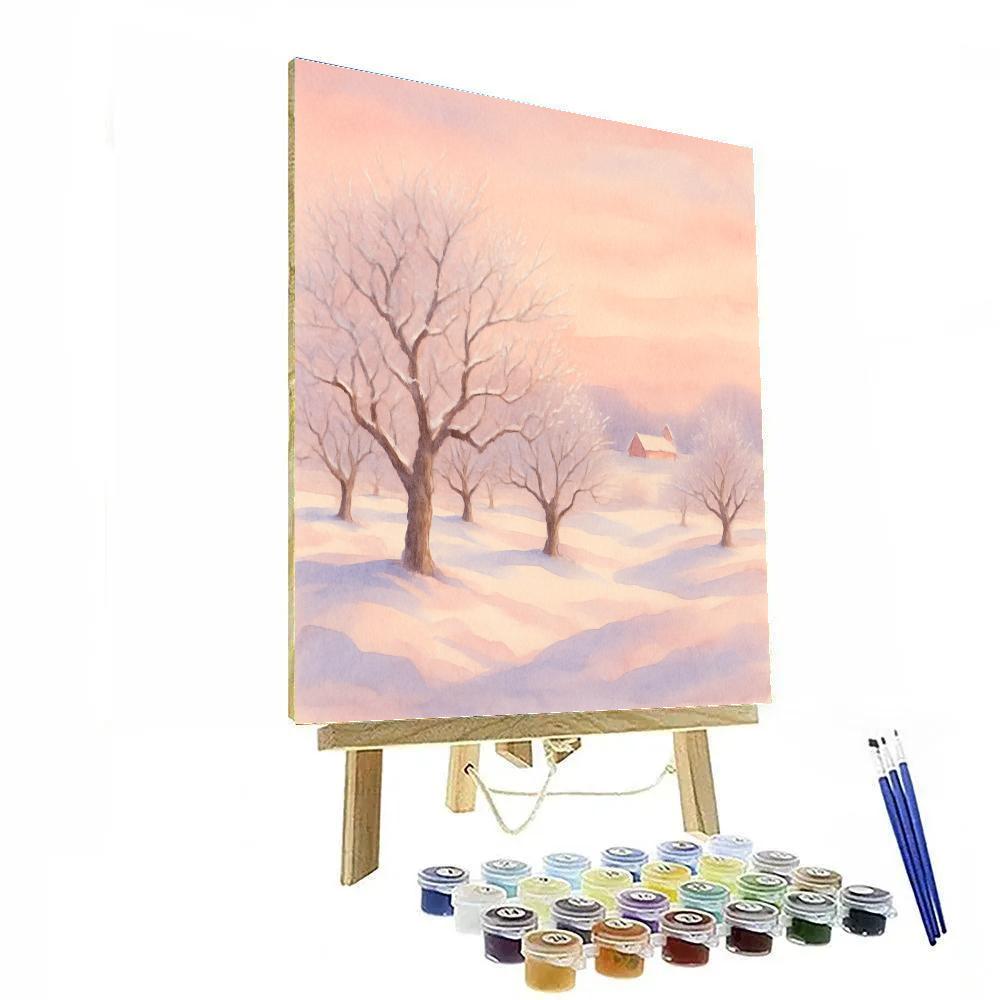 Frozen Orchard At Rose Dawn Paint by numbers kits
