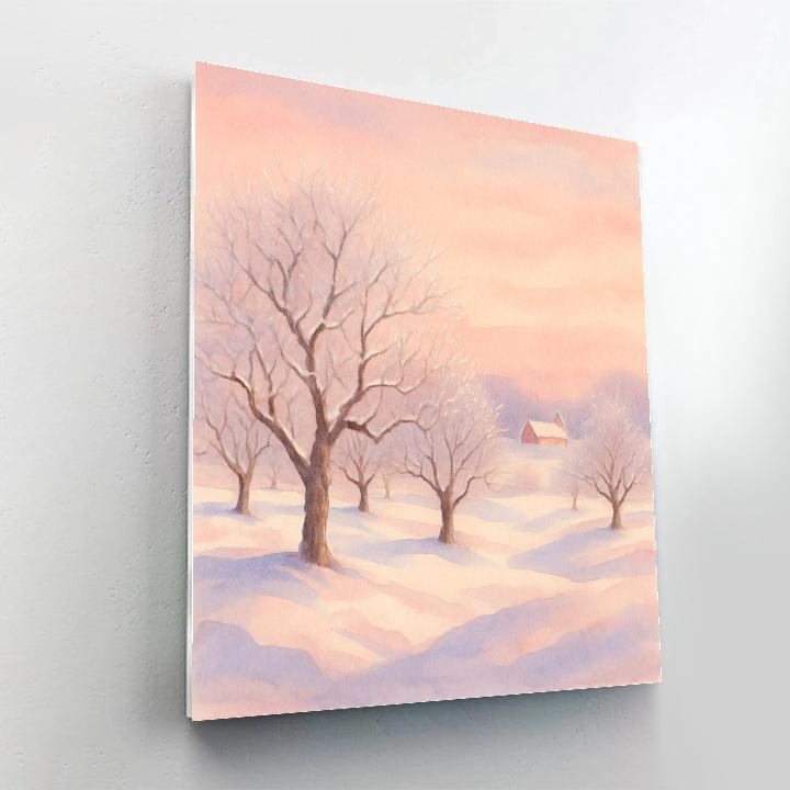 Frozen Orchard At Rose Dawn Paint by numbers kits
