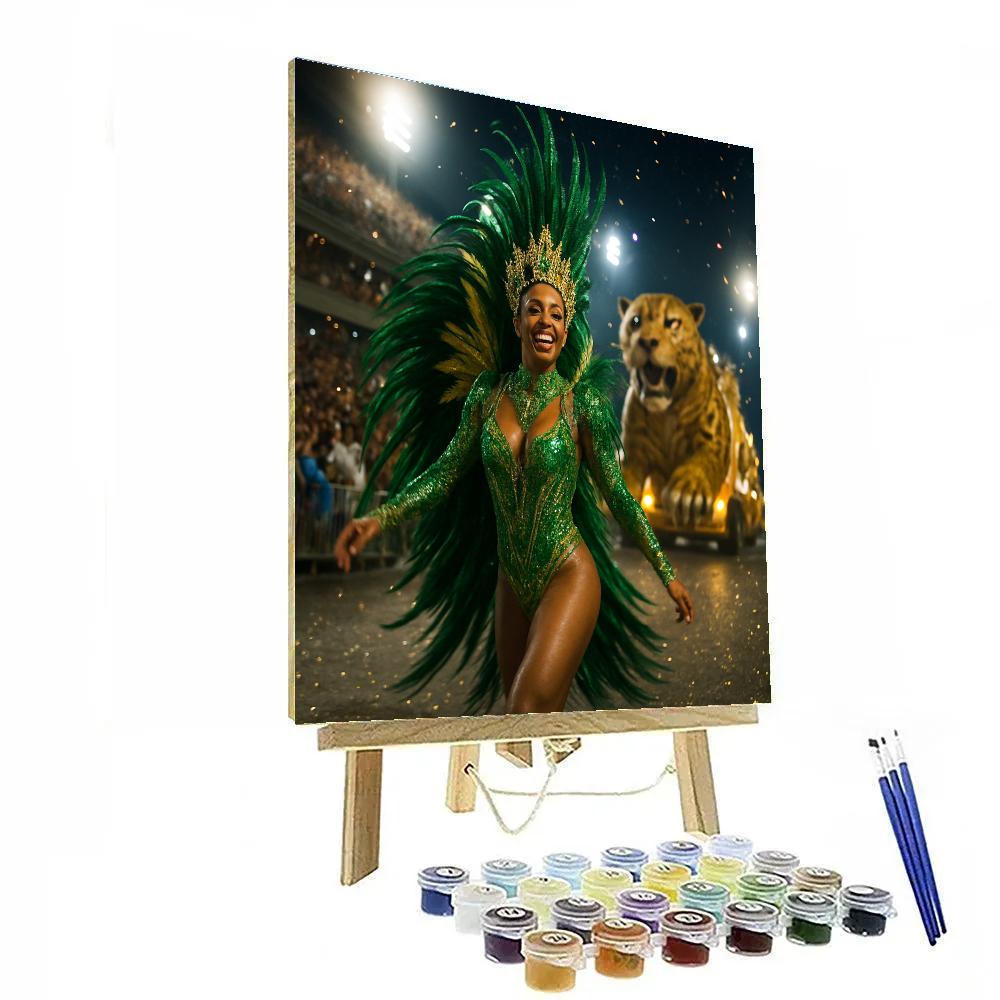 Rio Carnival Samba Parade At Sambadrome Numbered painting kits