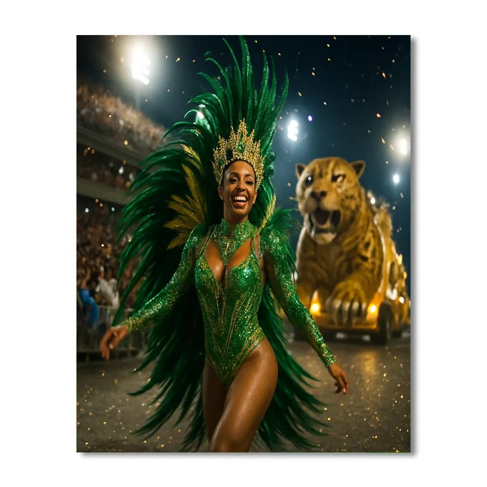 Rio Carnival Samba Parade At Sambadrome Numbered painting kits