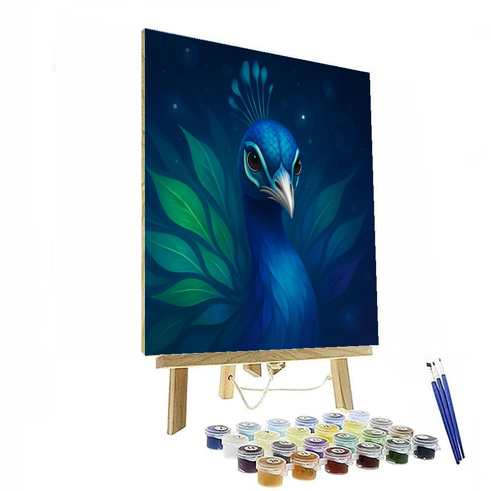 Galactic Plumes Peacock paint by color