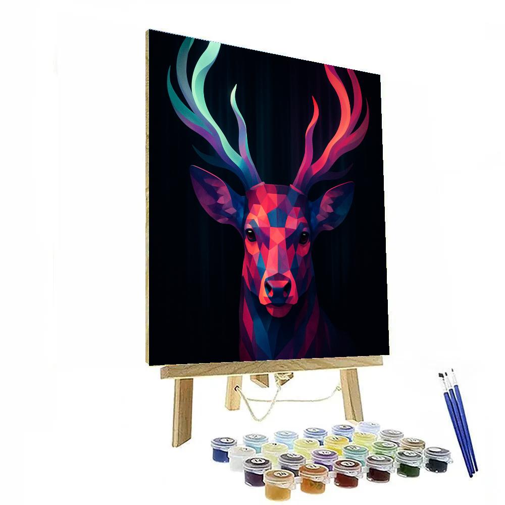 Aurora Antlers Deer paint by numbers