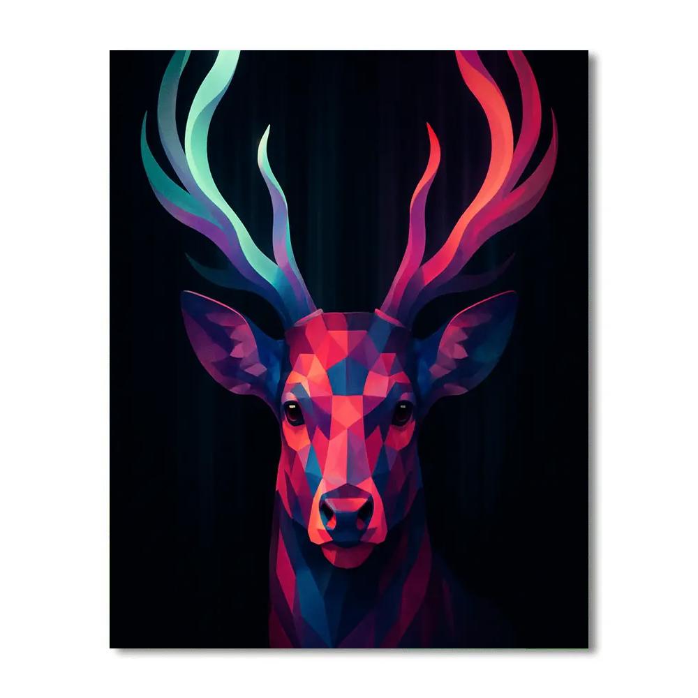 Aurora Antlers Deer paint by numbers