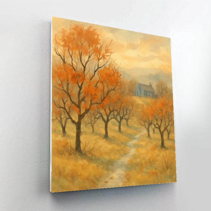Golden Orchard At The Edge Of Winter DIY paint by numbers