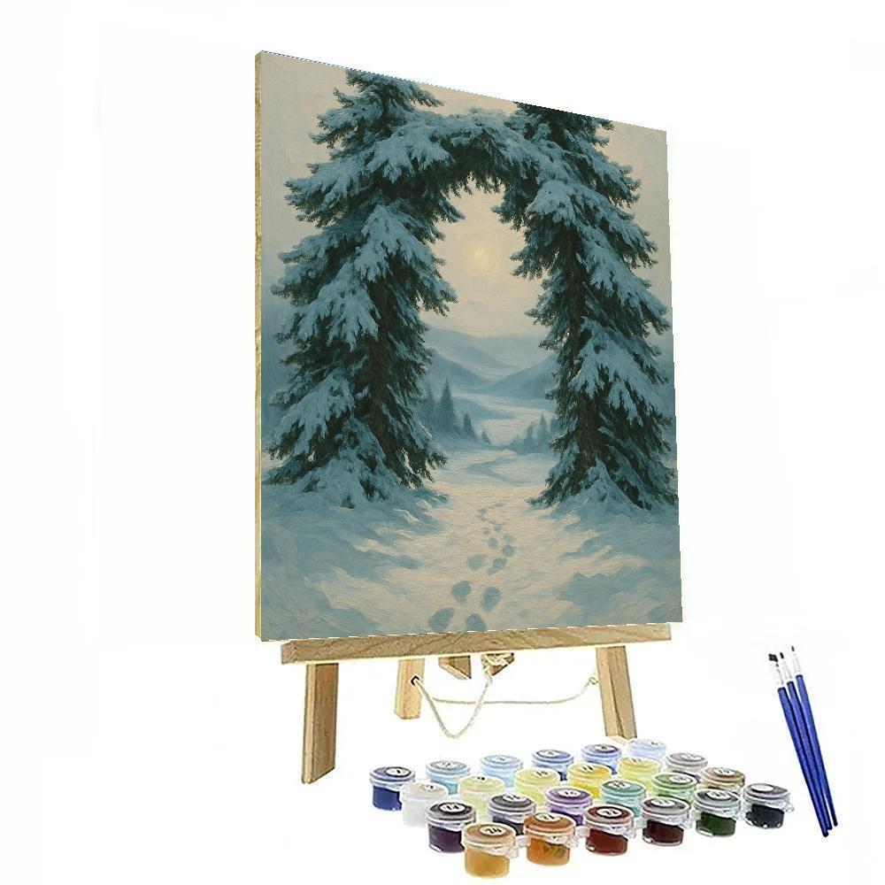 Evergreen Archway To The Winter Valley Numbered painting kits