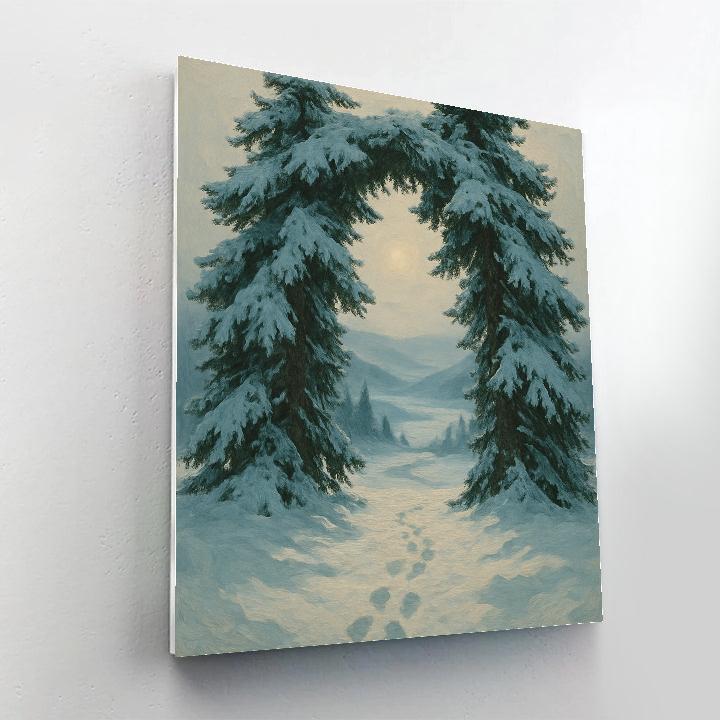 Evergreen Archway To The Winter Valley Numbered painting kits