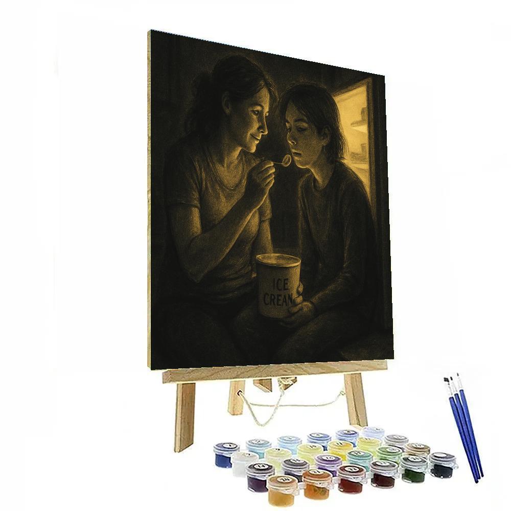 Nighttime Kitchen Snack Confession painting number kit