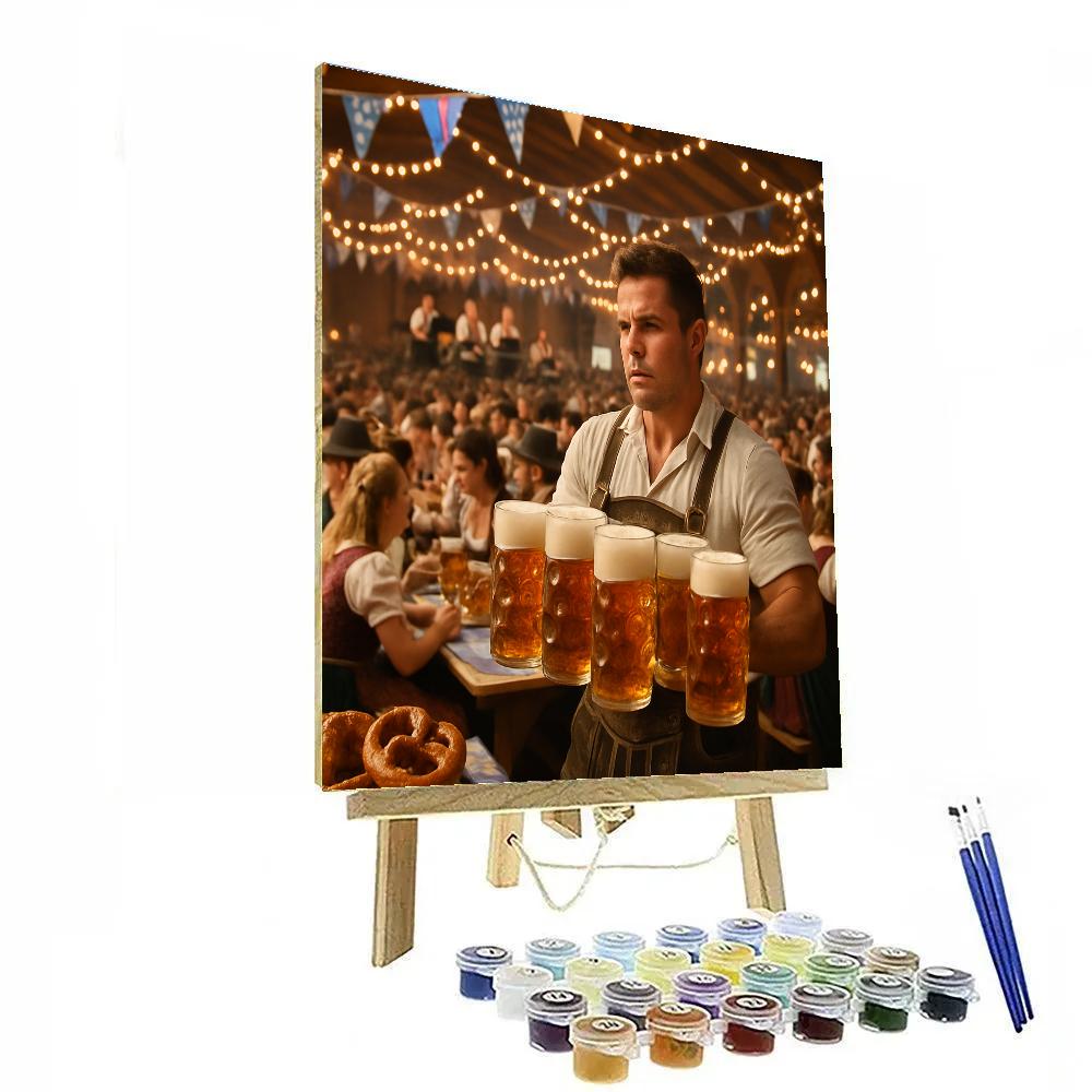 Oktoberfest Beer Tent In Munich Paint by numbers art