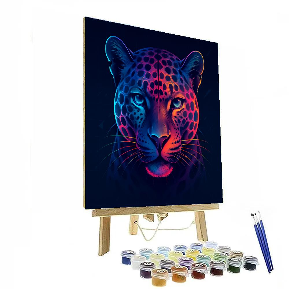 Quantum Spots Leopard Number painting