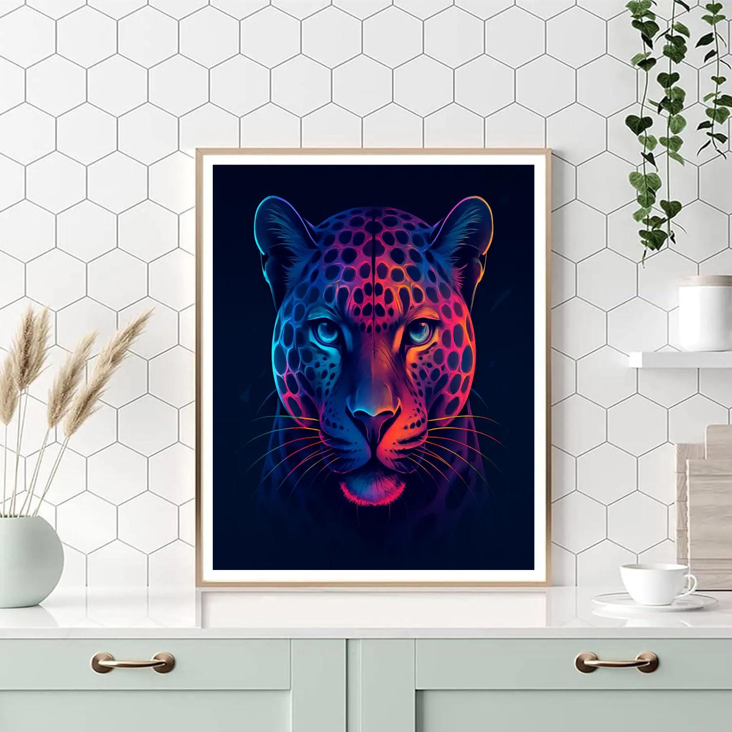 Quantum Spots Leopard Number painting