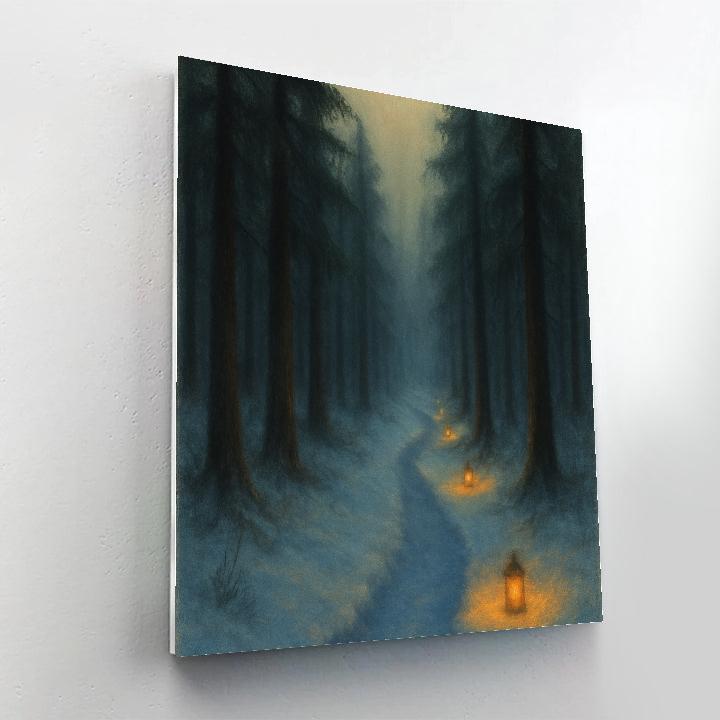 Lantern Path Through The Quiet Pines Paint by numbers kits