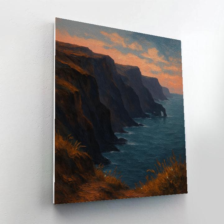 Seaside Cliffs In Soft Dusk Paint by numbers art