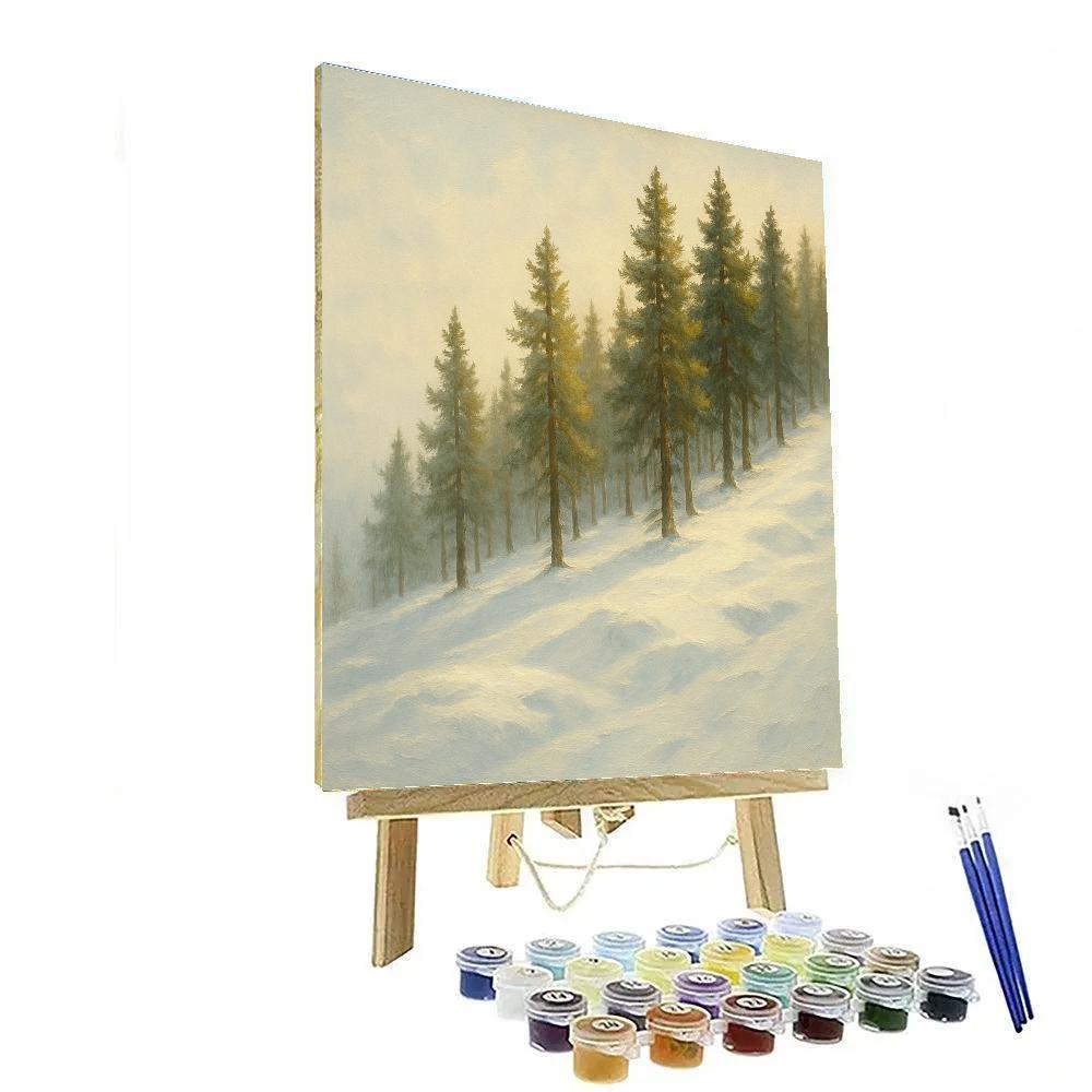 Quiet Snow On The Pine Ridge DIY paint by numbers
