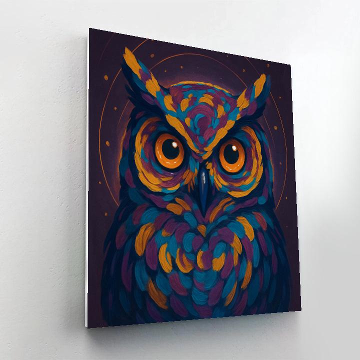 Orbiting Feathers Owl Paint by numbers kits