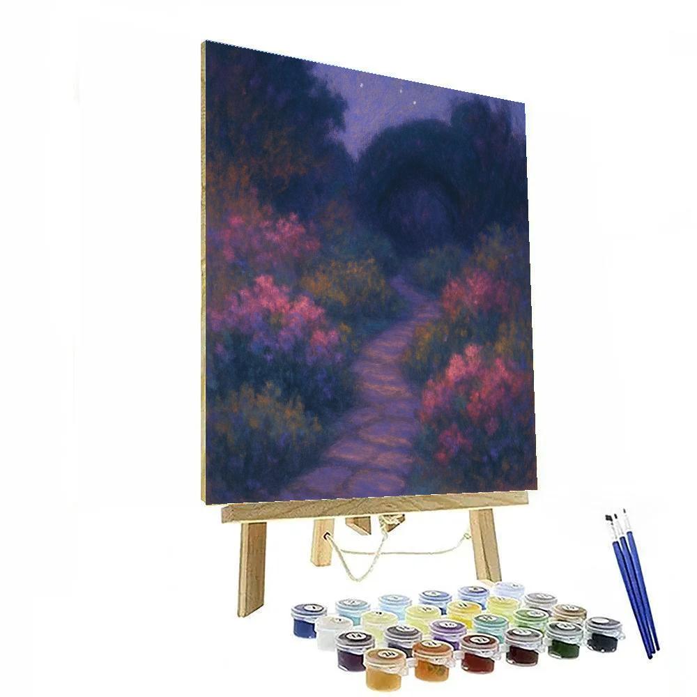 Lantern Glow Garden Path Number painting
