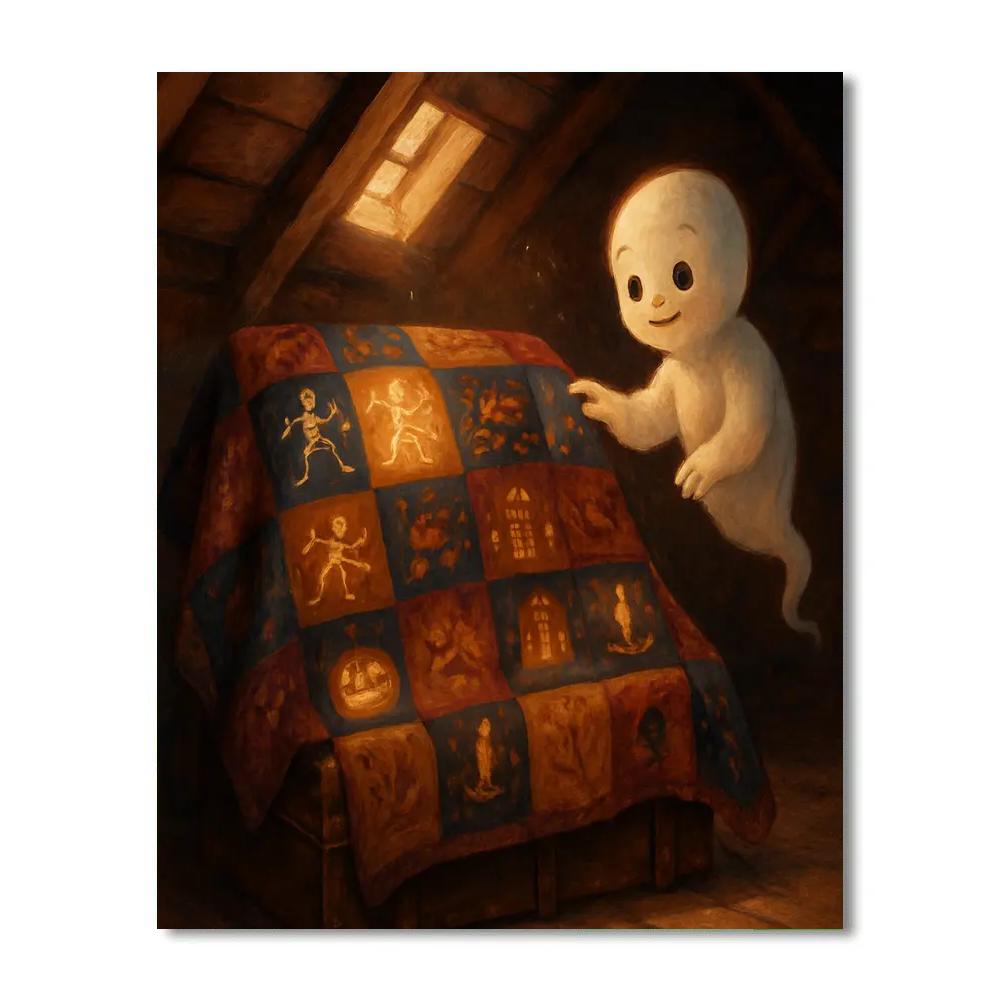 Haunted Attic Quilt Of Living Seasons Numbered painting kits