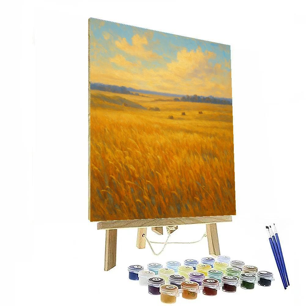 Harvest Light Over Rolling Prairie Painting by numbers kit