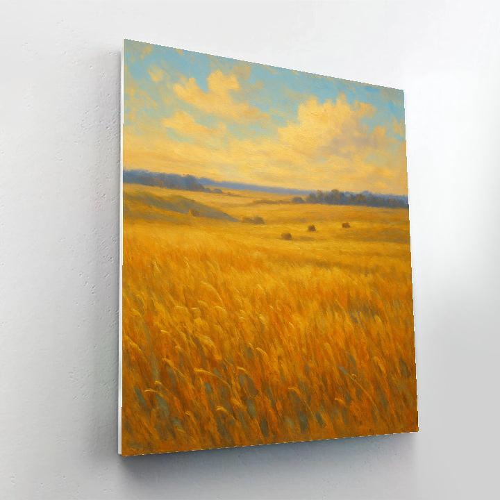 Harvest Light Over Rolling Prairie Painting by numbers kit