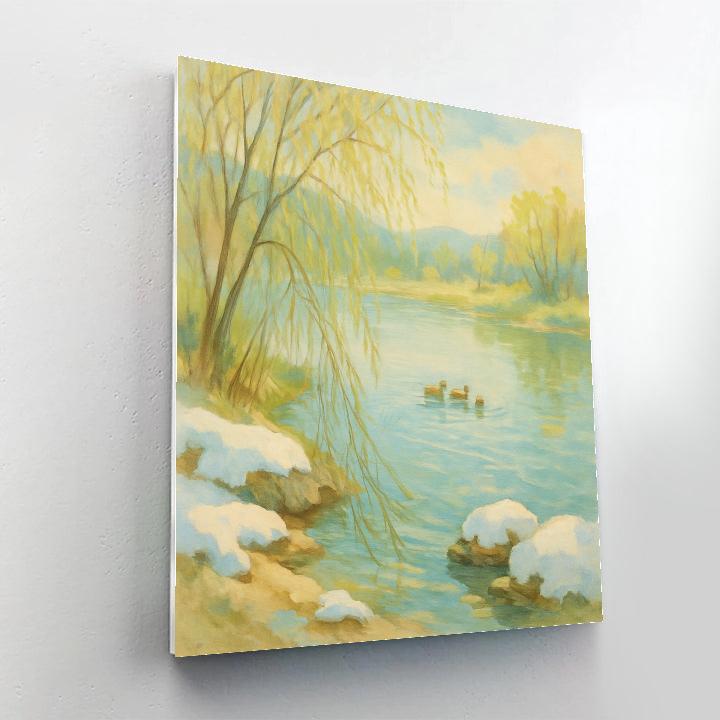 Spring Thaw At Willowbend Lake Paint by numbers kits