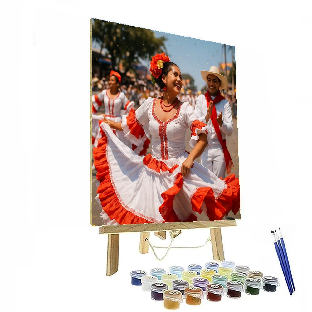 Carnaval De Barranquilla Cumbia Dancers Paint by numbers art