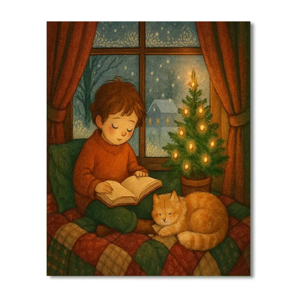 Window Seat Christmas Storytime Paint by numbers kits