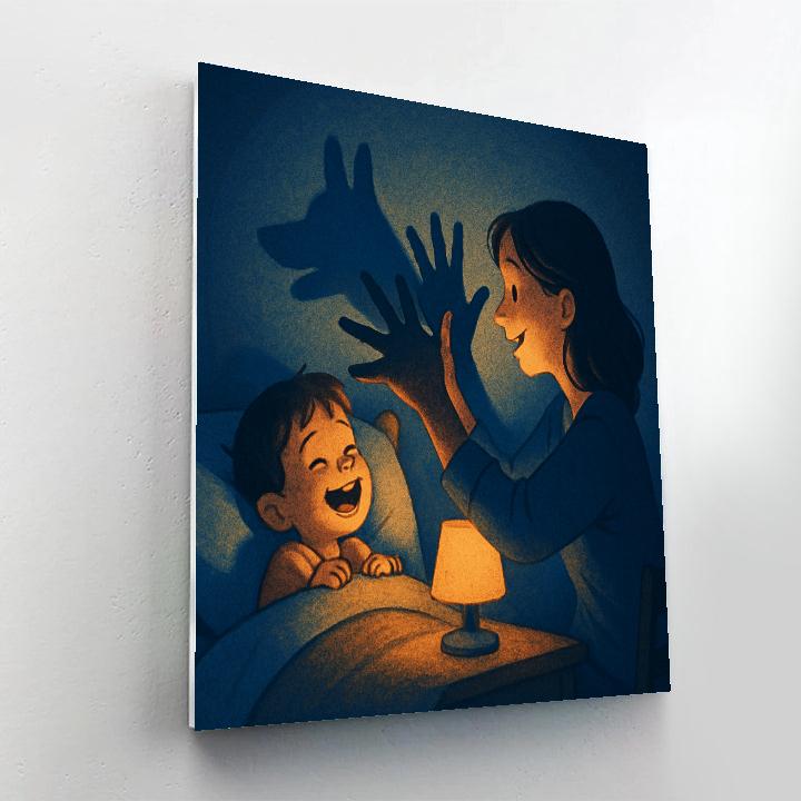 Bedtime Shadow Puppets With Mom paint by color
