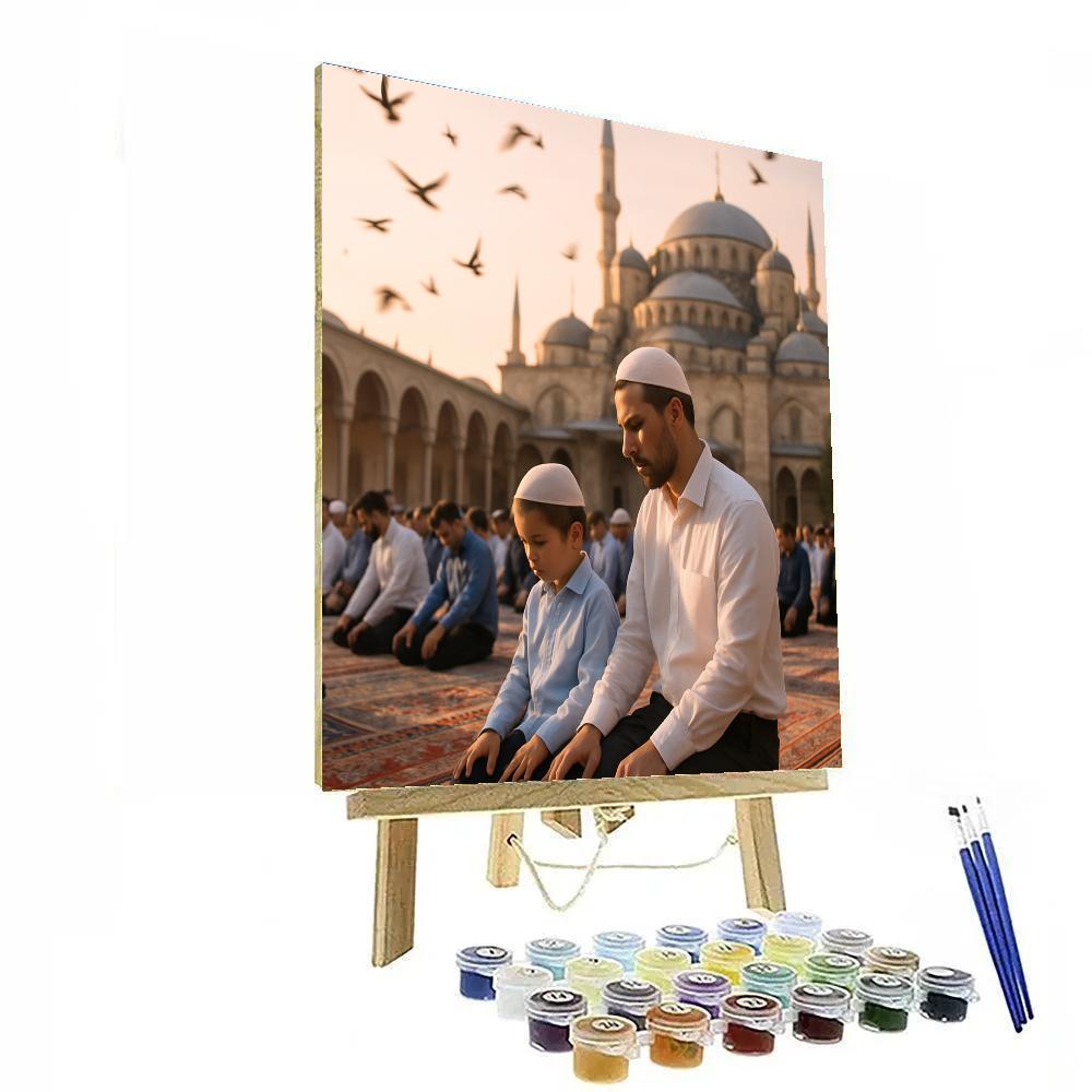 Eid Al Fitr Morning Prayer In Istanbul Paint by numbers art