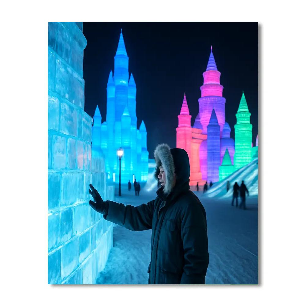 Harbin Ice And Snow Festival Night Sculptures painting number kit