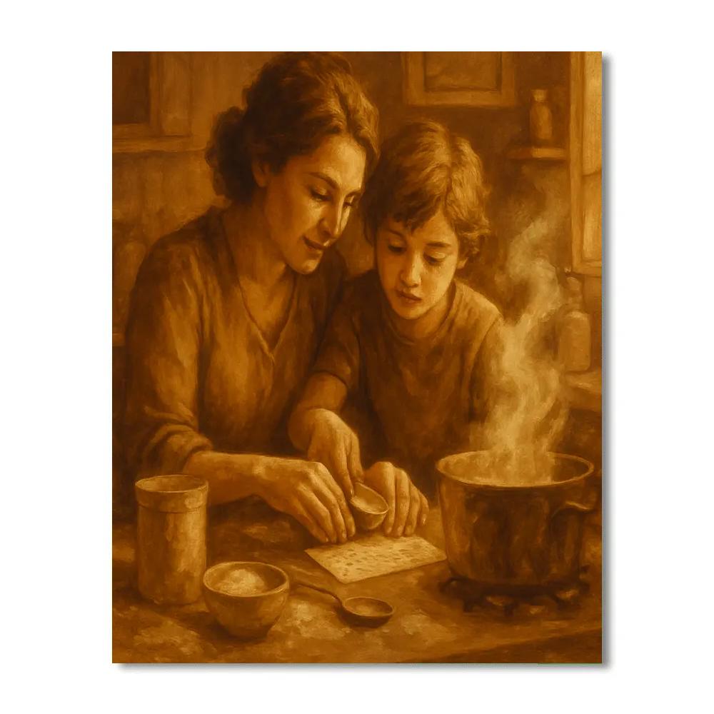 Kitchen Recipe Heritage With Mom Painting by numbers kit
