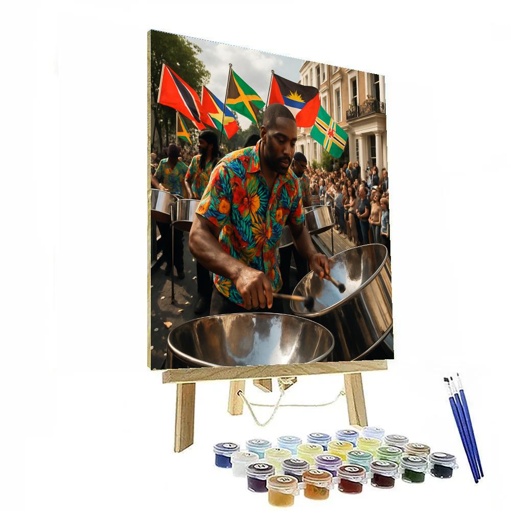 Notting Hill Carnival Steel Band On London Street paint by numbers