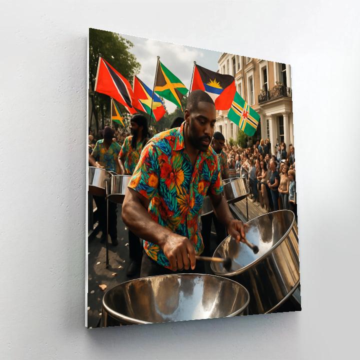 Notting Hill Carnival Steel Band On London Street paint by numbers